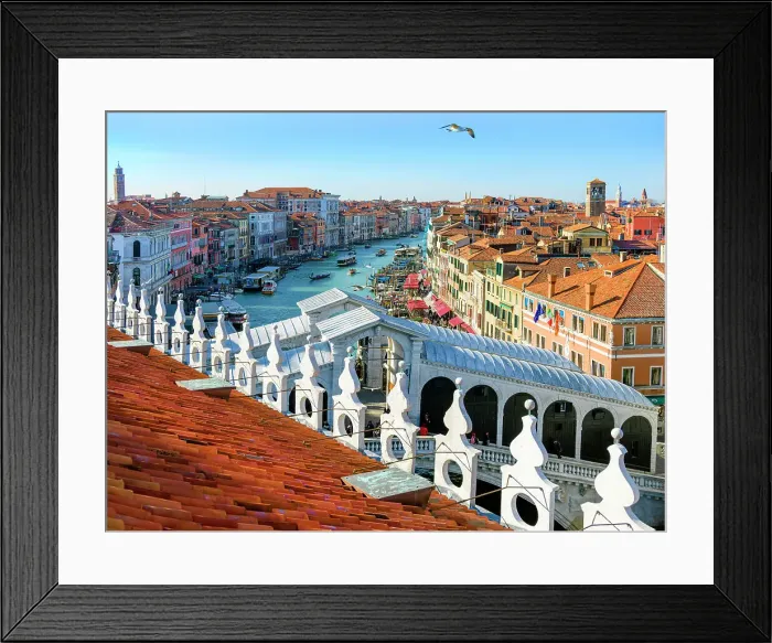 Framed Print : View of Grand Canal, Gondolieri Venice, Veneto, Italy Framed Print : View of Grand Canal, Gondolieri Venice, Veneto, Italy
