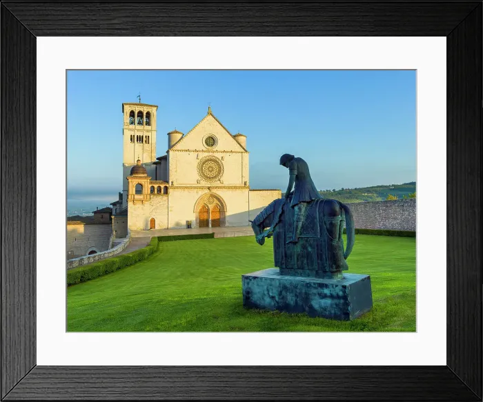 Framed Print : Basilica of San Francesco D'Assisi, St.Francis, UNESO World Heritage Site, Assisi, Perugia, Umbria, Central Italy