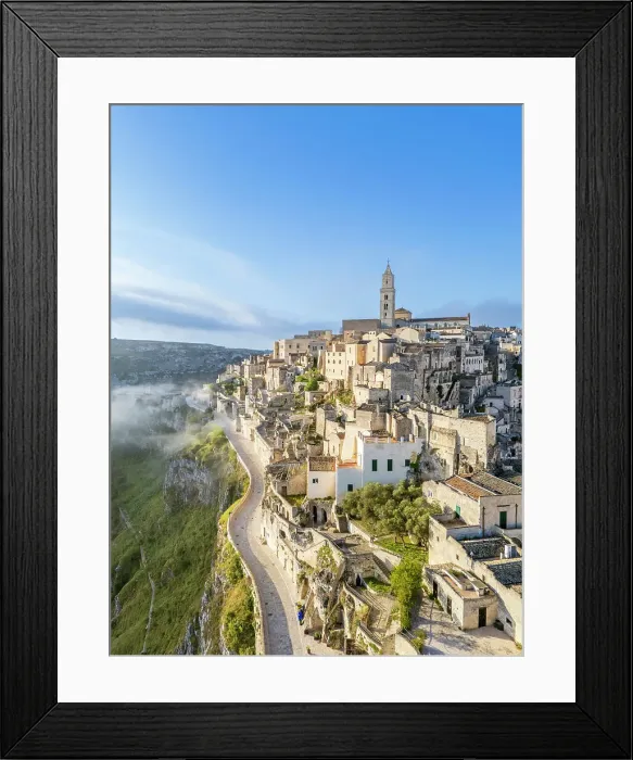 Framed Print : Sassi di Matera, The old town carved out of the rocks, UNESCO World Heritage Site, Matera, Basilicata, Italy Framed Print : Sassi di Matera, The old town carved out of the rocks, UNESCO World Heritage Site, Matera, Basilicata, Italy