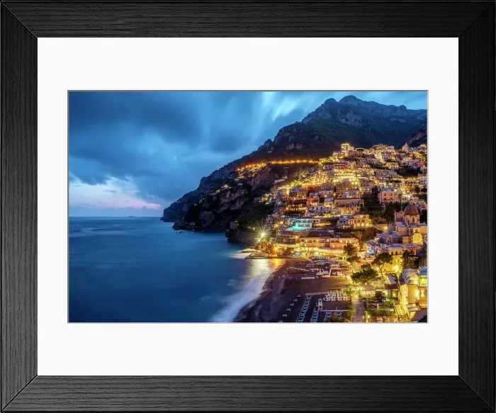 Framed Print : Aerial View Positano, Amalfi Coast, Campania, Italy Framed Print : Aerial View Positano, Amalfi Coast, Campania, Italy