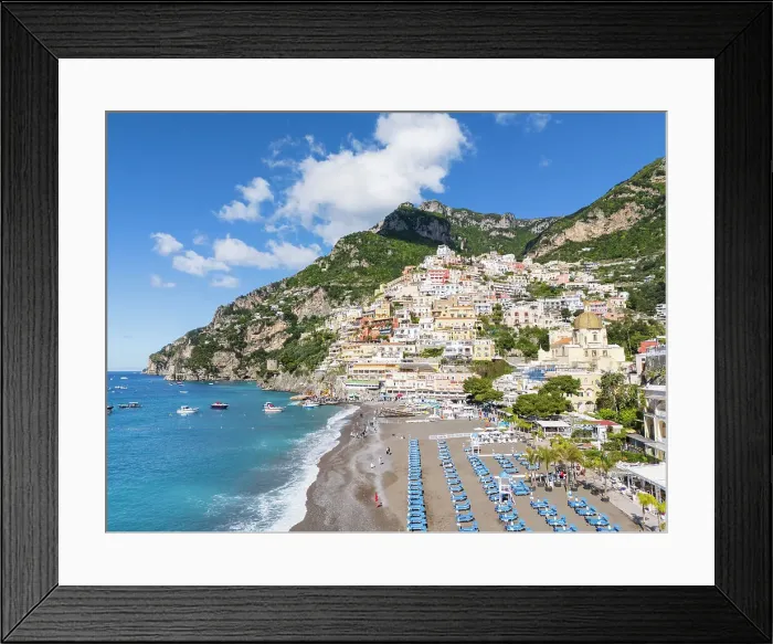 Framed Print : Aerial View Positano, Amalfi Coast, Campania, Italy Framed Print : Aerial View Positano, Amalfi Coast, Campania, Italy
