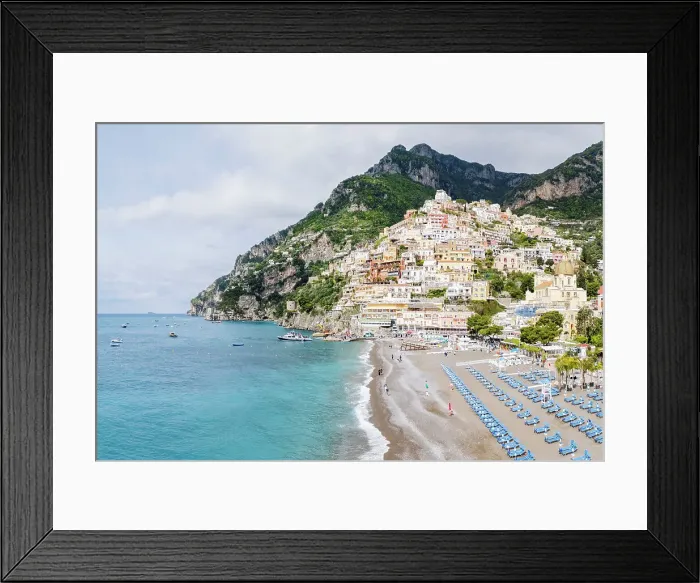 Framed Print : Aerial View Positano, Amalfi Coast, Campania, Italy Framed Print : Aerial View Positano, Amalfi Coast, Campania, Italy