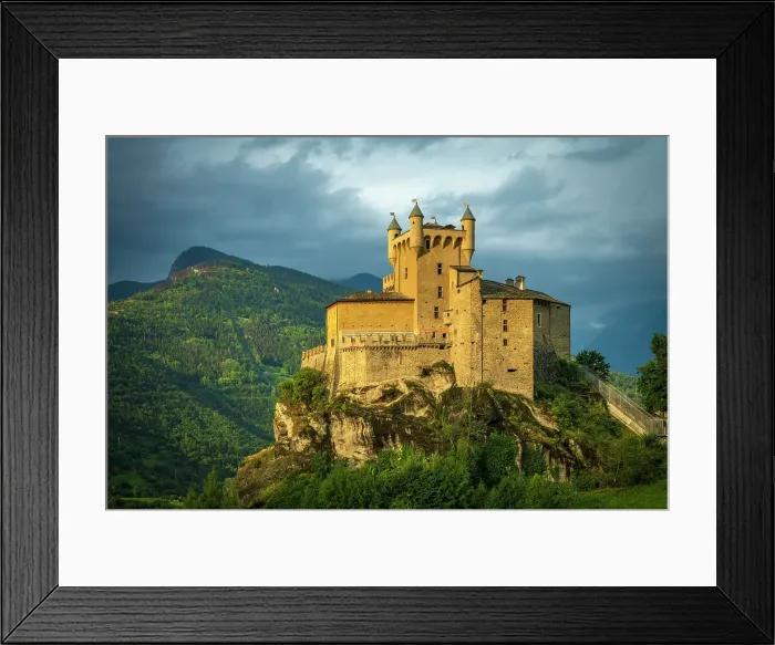 Framed Print : Europe, Italy, Aosta Valley. The beautiful castle of Saint Pierre in the morning light Framed Print : Europe, Italy, Aosta Valley. The beautiful castle of Saint Pierre in the morning light