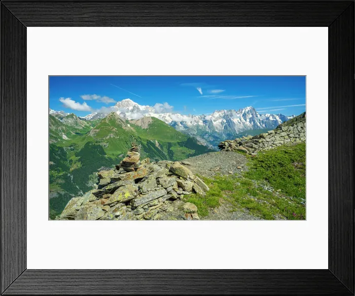 Framed Print : Europe, Italy, Aosta Valley. The mountain range of the Mont Blanc Massif seen from the Colle della Croce Framed Print : Europe, Italy, Aosta Valley. The mountain range of the Mont Blanc Massif seen from the Colle della Croce