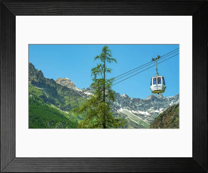 Framed Print : Europe, Italy, Aosta Valley. A cablecar in Valtounenche near to Cervinia in the Matterhorn area Framed Print : Europe, Italy, Aosta Valley. A cablecar in Valtounenche near to Cervinia in the Matterhorn area