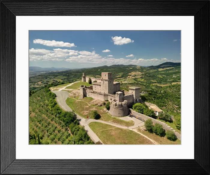 Framed Print : Aerial View over Rocca Maggiore Castle, Assisi, Umbria, Italy Framed Print : Aerial View over Rocca Maggiore Castle, Assisi, Umbria, Italy