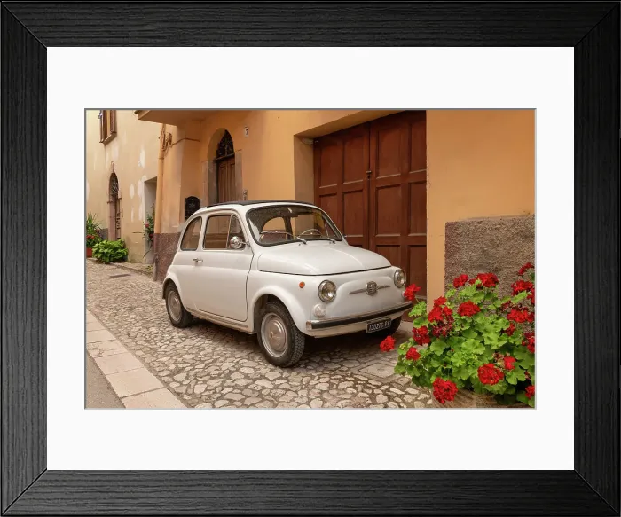 Framed Print : Fiat 500, Norcia, Umbria, Italy