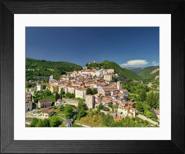 Framed Print : Aerial View over Cascia, Umbria, Italy Framed Print : Aerial View over Cascia, Umbria, Italy