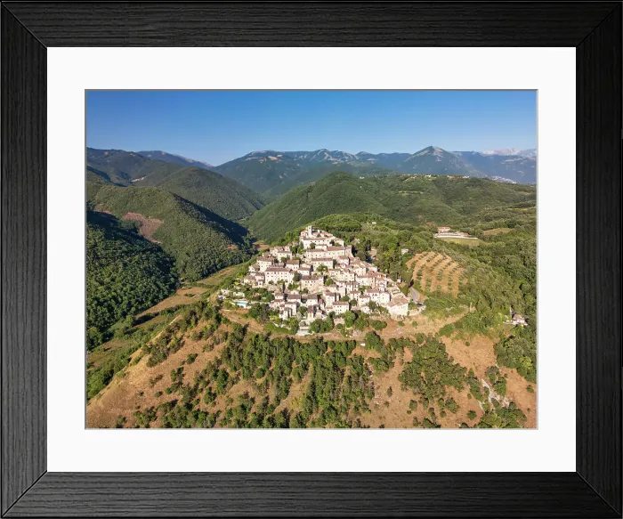 Framed Print : Aerial View over Labro, Lazio, Italy Framed Print : Aerial View over Labro, Lazio, Italy