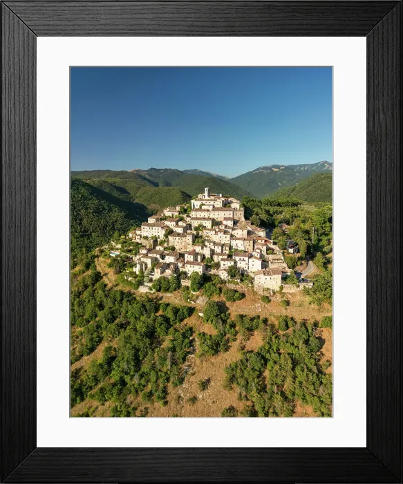 Framed Print : Aerial View over Labro, Lazio, Italy Framed Print : Aerial View over Labro, Lazio, Italy