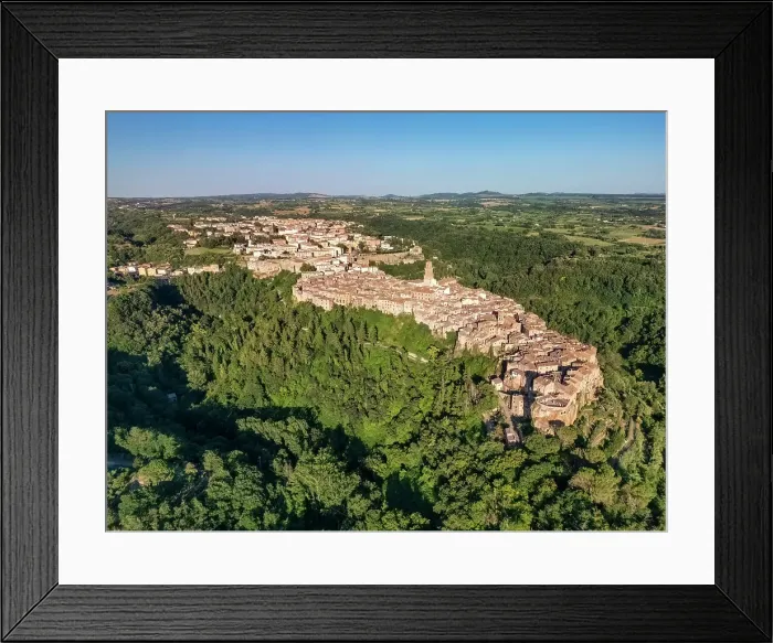 Framed Print : Aerial View over Pitigliano, Tuscany, Italy Framed Print : Aerial View over Pitigliano, Tuscany, Italy
