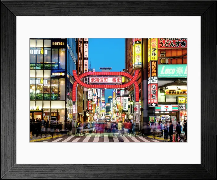 Framed Print : Kabukicho entertainment district, Shinjuku, Tokyo, Kanto, Japan Framed Print : Kabukicho entertainment district, Shinjuku, Tokyo, Kanto, Japan