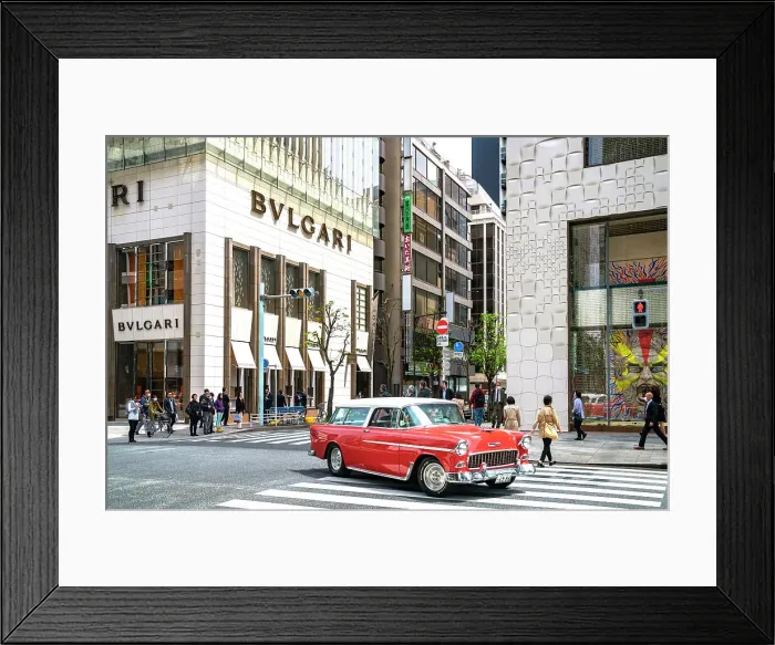Framed Print : Shopping in Ginza, Tokyo, Kanto, Japan Framed Print : Shopping in Ginza, Tokyo, Kanto, Japan