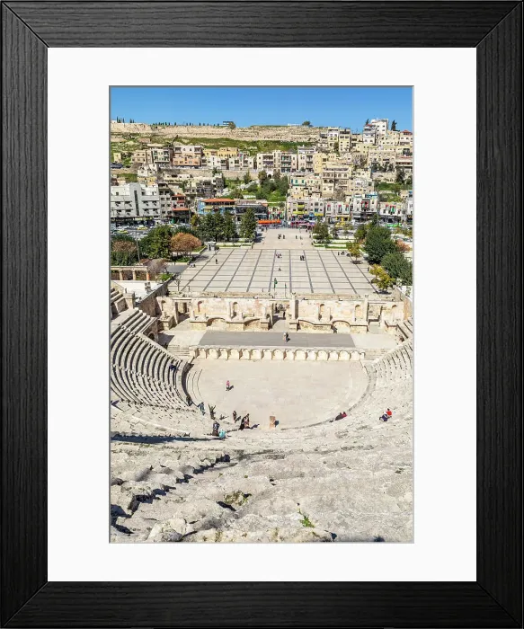 Framed Print : Roman Theatre, Amman, Jordan, Middle East, Asia