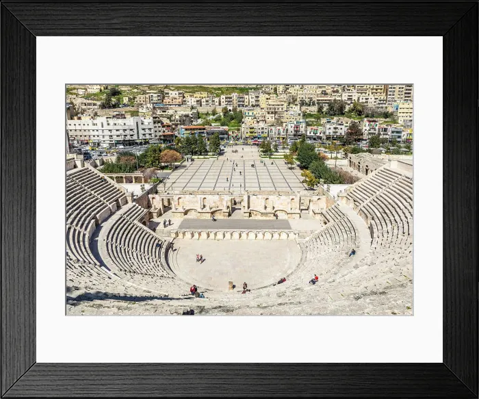 Framed Print : Roman Theatre, Amman, Jordan, Middle East, Asia