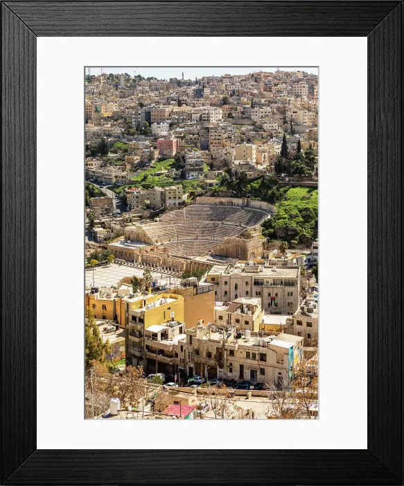 Framed Print : Roman Theatre, Amman, Jordan, Middle East, Asia