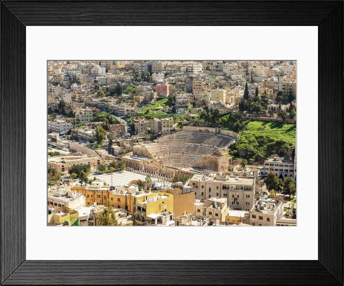 Framed Print : Roman Theatre, Amman, Jordan, Middle East, Asia