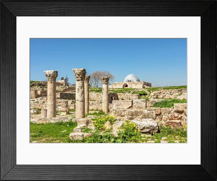 Framed Print : Umayyad Mosque, Amman Citadel, Amman, Jordan, Middle East, Asia