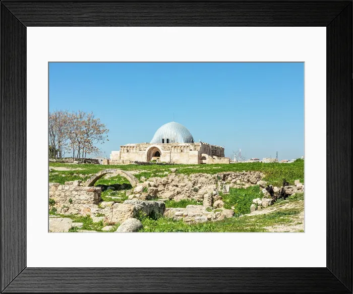 Framed Print : Umayyad Mosque, Amman Citadel, Amman, Jordan, Middle East, Asia