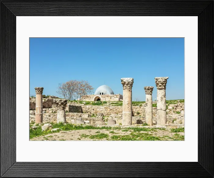 Framed Print : Umayyad Mosque, Amman Citadel, Amman, Jordan, Middle East, Asia