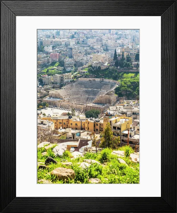 Framed Print : Roman Theatre, Amman, Jordan, Middle East, Asia