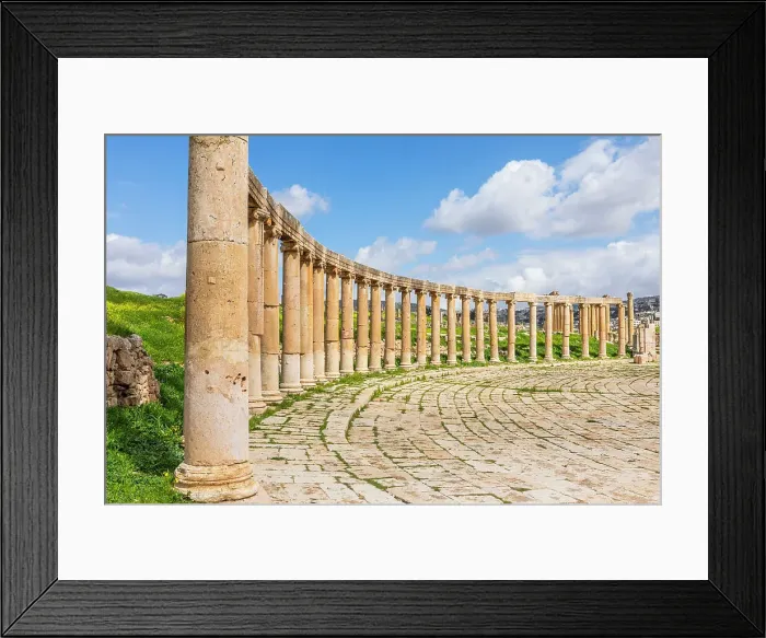 Framed Print : Oval Plaza, Jerash, Jordan, Middle East, Asia Framed Print : Oval Plaza, Jerash, Jordan, Middle East, Asia