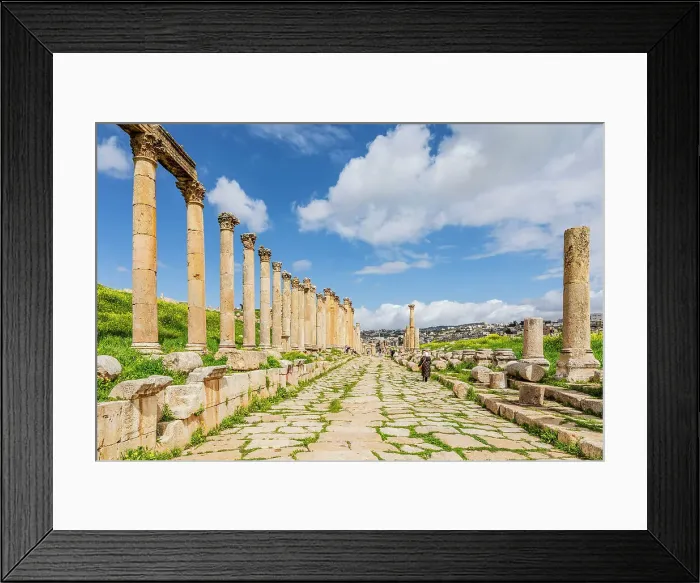 Framed Print : Colonnaded street (cardo maximus), Jerash, Jordan, Middle East, Asia Framed Print : Colonnaded street (cardo maximus), Jerash, Jordan, Middle East, Asia