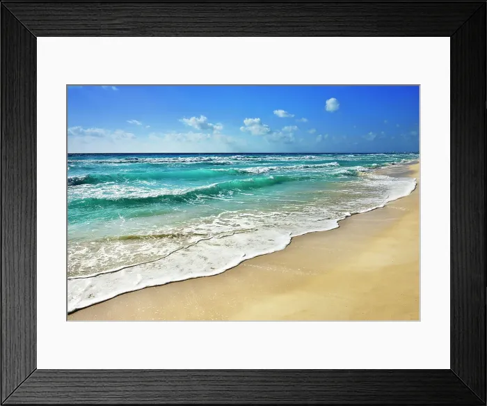 Framed Print : Beach, Cancun, Mexico Framed Print : Beach, Cancun, Mexico