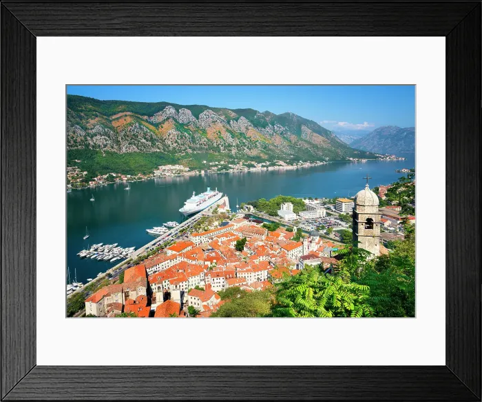 Framed Print : Bay of Kotor, Adriatic Coast, Kotor, Montenegro Framed Print : Bay of Kotor, Adriatic Coast, Kotor, Montenegro