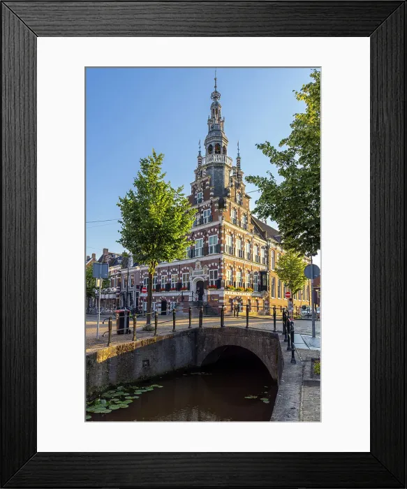 Framed Print : Martini Church and canal, Franeker, Friesland, Netherlands Framed Print : Martini Church and canal, Franeker, Friesland, Netherlands