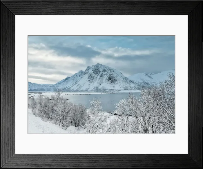 Framed Print : Teistevika in Winter, Senja, Norway