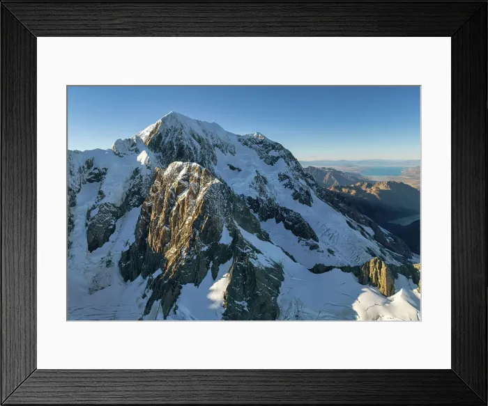 Framed Print : Aerial View of Mt. Cook, South Island, New Zealand