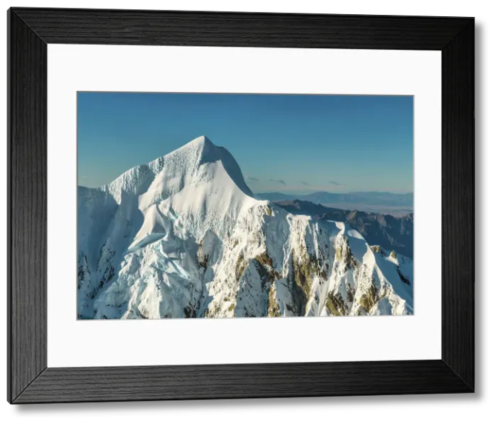 Framed Print : Aerial View of Mt. Tasman, South Island, New Zealand