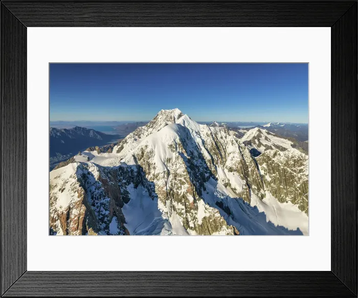 Framed Print : Aerial View over Mt. Cook, South Island, New Zealand