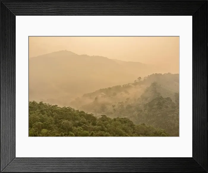 Framed Print : Daybreak over Amazonian rainforest in the Cordillera escalera of the foothills of the Andes Mountains, Tarapoto Peru Framed Print : Daybreak over Amazonian rainforest in the Cordillera escalera of the foothills of the Andes Mountains, Tarapoto Peru