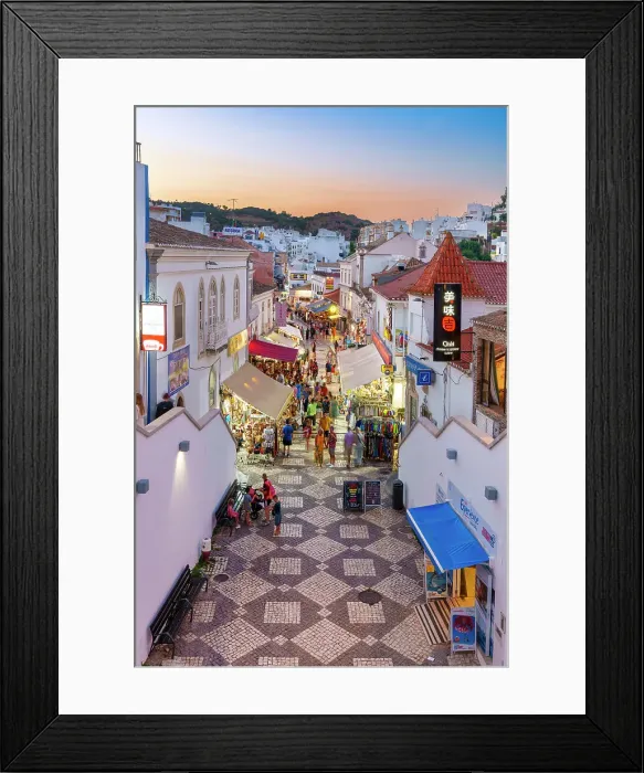 Framed Print : Old Town Albufeira Faro District Algarve, Portugal Framed Print : Old Town Albufeira Faro District Algarve, Portugal