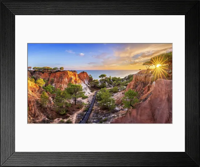 Framed Print : Praia da Falesia, Falesia Beach Sunset Faro District Algarve, Portugal Framed Print : Praia da Falesia, Falesia Beach Sunset Faro District Algarve, Portugal