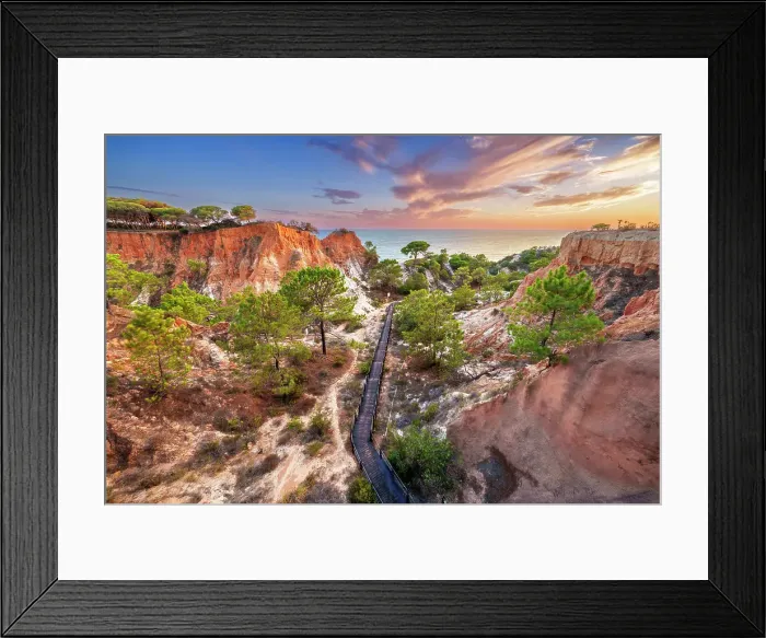 Framed Print : Praia da Falesia, Falesia Beach Sunset Faro District Algarve, Portugal Framed Print : Praia da Falesia, Falesia Beach Sunset Faro District Algarve, Portugal