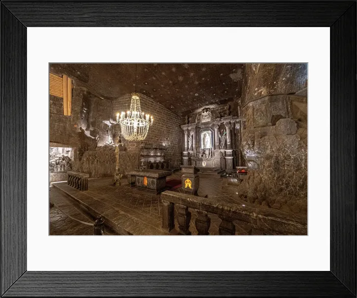 Framed Print : St. Kinga's Chapel, , Wieliczka Salt Mine (UNESCO World Heritage Site), Krakow, Poland
