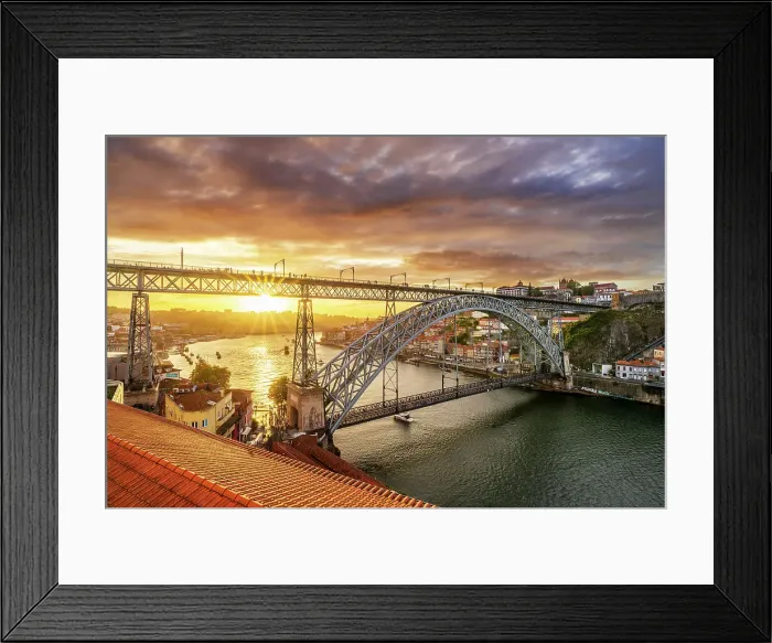 Framed Print : Sunset, Ponte Dom Luis I, Luis I Bridge Porto (Oporto), Portugal Framed Print : Sunset, Ponte Dom Luis I, Luis I Bridge Porto (Oporto), Portugal