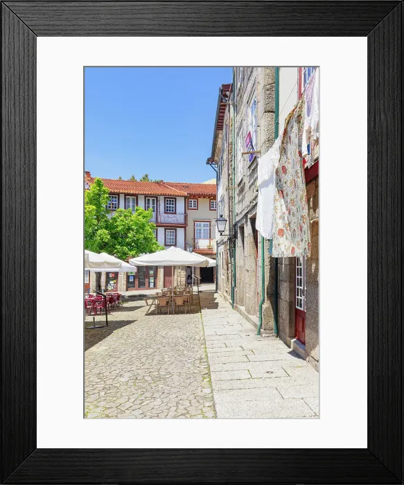 Framed Print : Praca de Santiago, Guimaraes, Minho Region, Portugal Framed Print : Praca de Santiago, Guimaraes, Minho Region, Portugal