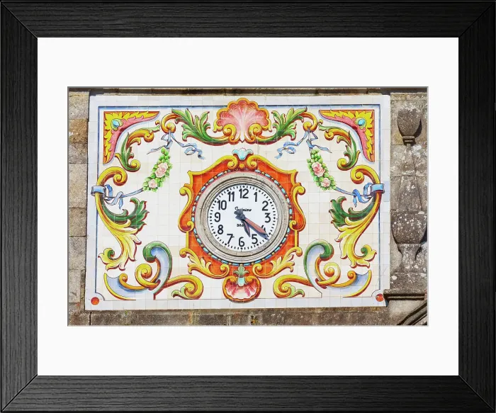 Framed Print : Matriz de Santa Maria de Valega church clock tower, Ovar, Aveiro, Portugal