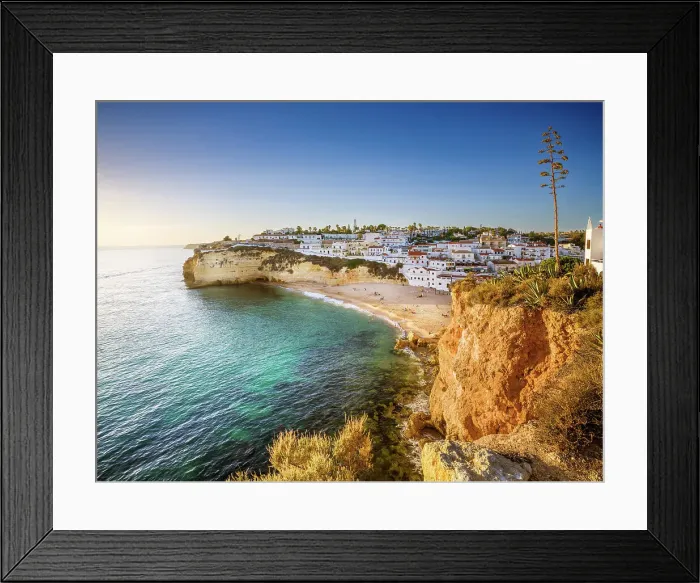 Framed Print : Carvoeiro Beach, Sunset Praia Carvoeiro Carvoeiro, Algarve, Portugal