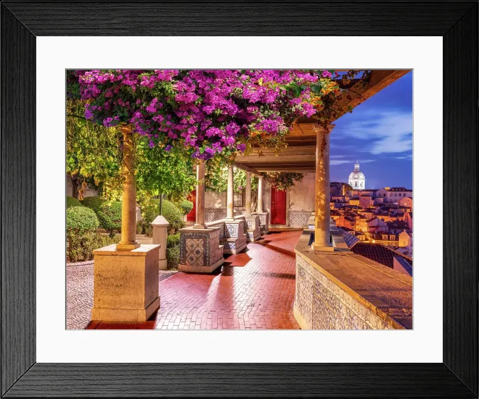 Framed Print : Skyline of Old Lisbon, Alfama before Sunrise Lisbon, Portugal Framed Print : Skyline of Old Lisbon, Alfama before Sunrise Lisbon, Portugal