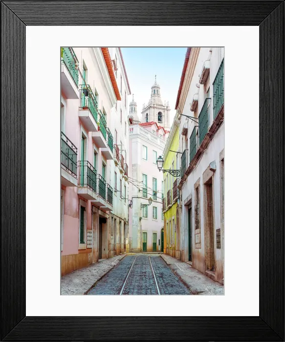 Framed Print : Tram, Alfama district, Lisbon, Portugal Framed Print : Tram, Alfama district, Lisbon, Portugal
