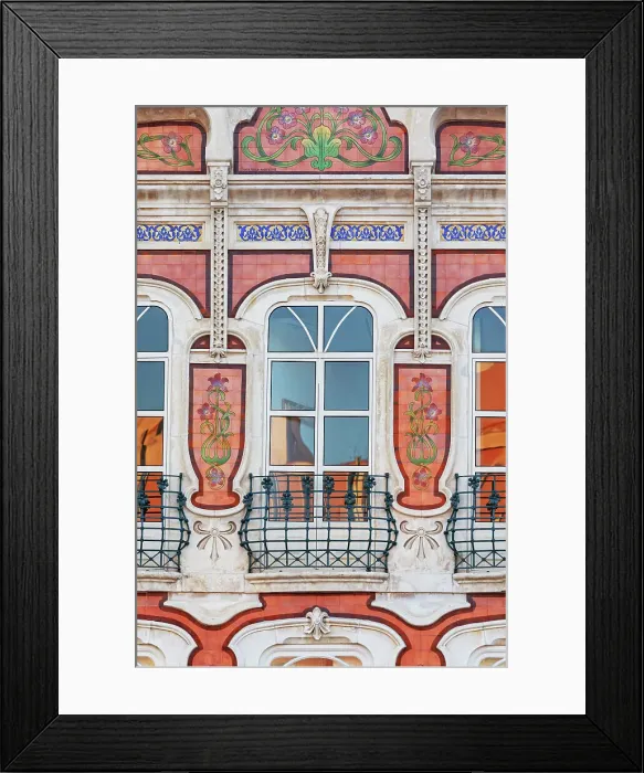 Framed Print : Art Nouveau building facade, Aveiro, Portugal Framed Print : Art Nouveau building facade, Aveiro, Portugal