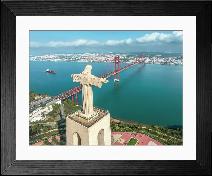 Framed Print : Aerial View of Lisbon Skyline Lisbon, Portugal Framed Print : Aerial View of Lisbon Skyline Lisbon, Portugal
