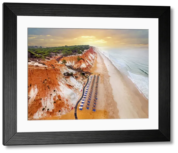 Framed Print : Aerial View, Praia da Falesia, Falesia Beach Faro District Algarve, Portugal Framed Print : Aerial View, Praia da Falesia, Falesia Beach Faro District Algarve, Portugal