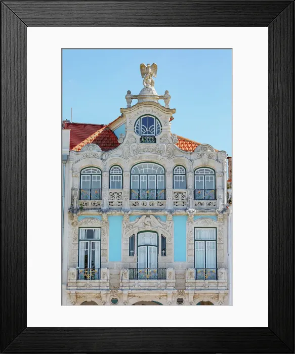 Framed Print : Art Nouveau building facade, Aveiro, Portugal Framed Print : Art Nouveau building facade, Aveiro, Portugal