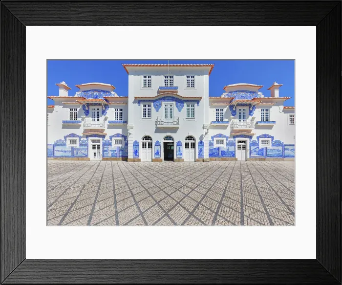 Framed Print : Aveiro old railways station building, Aveiro, Portugal Framed Print : Aveiro old railways station building, Aveiro, Portugal